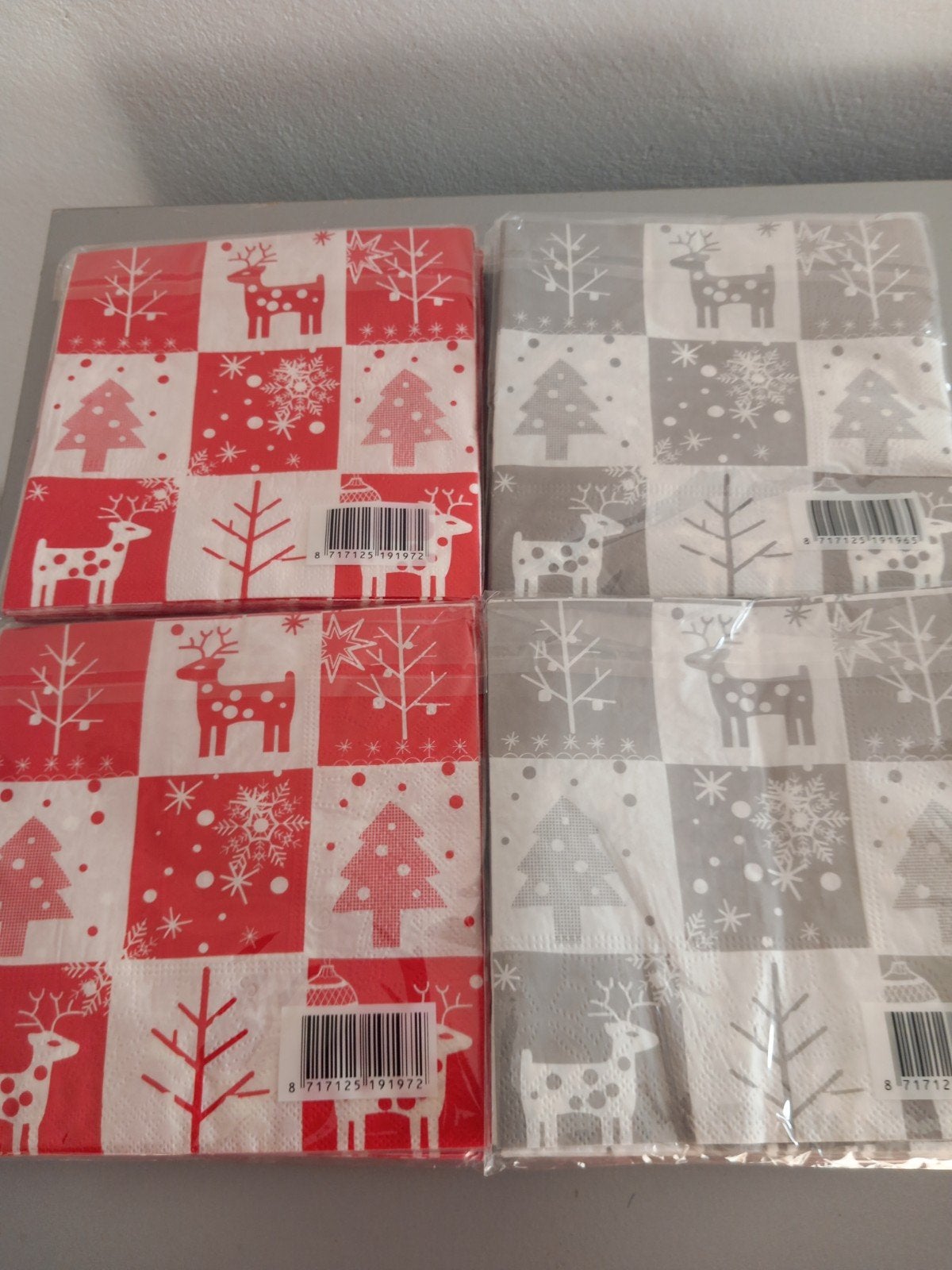 nieuwe kerstservetten in 2 dessins, Ophalen of Verzenden