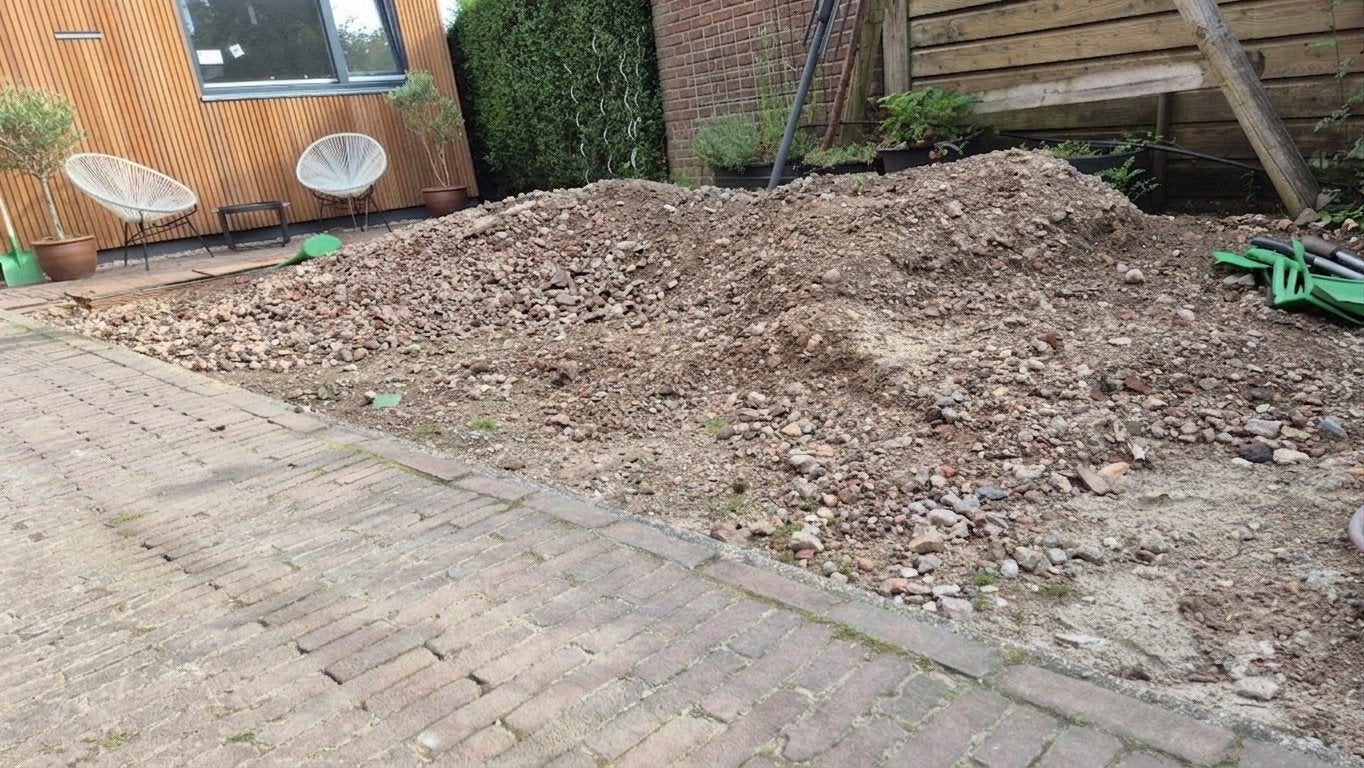 Gratis Ophoogzand/grond met puin - Ideaal voor fundering, Tuin en Terras, Zand, Ophalen