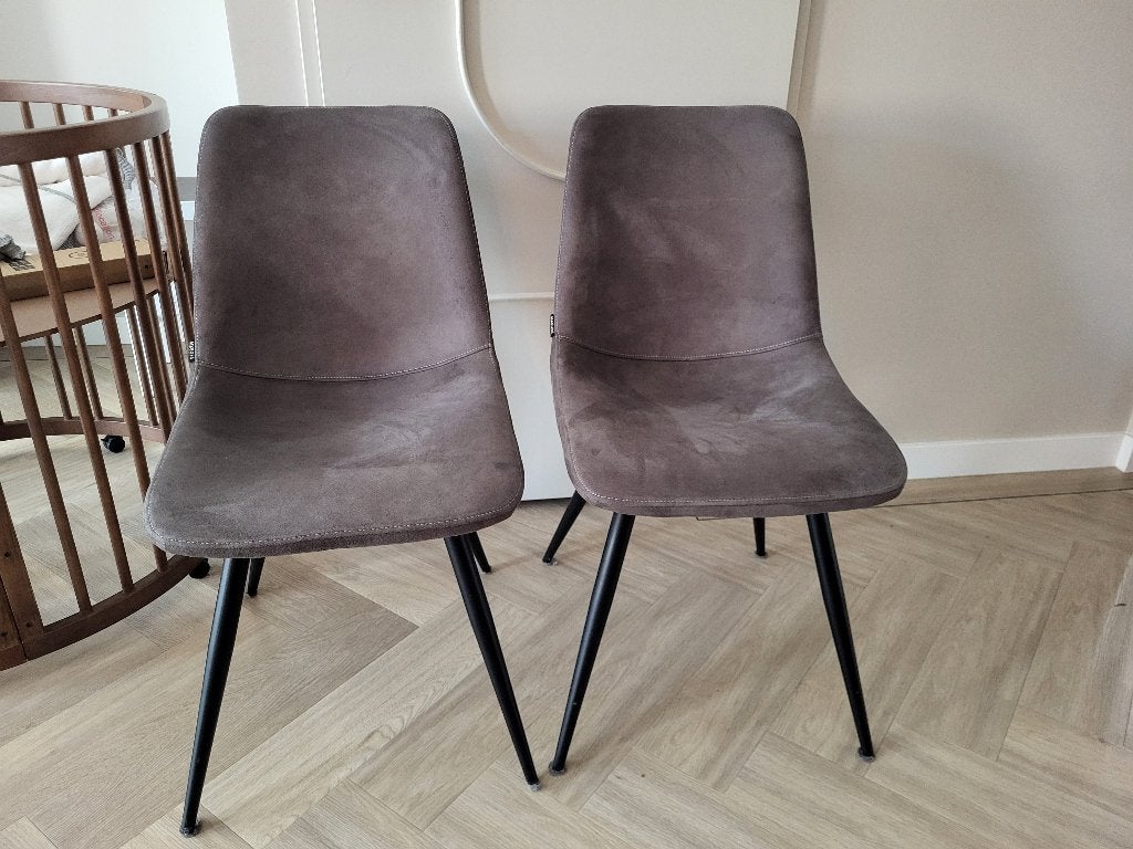 Eetkamerstoelen MXSofa - twee stuks, Ophalen, Twee, Bruin, Zo goed als nieuw