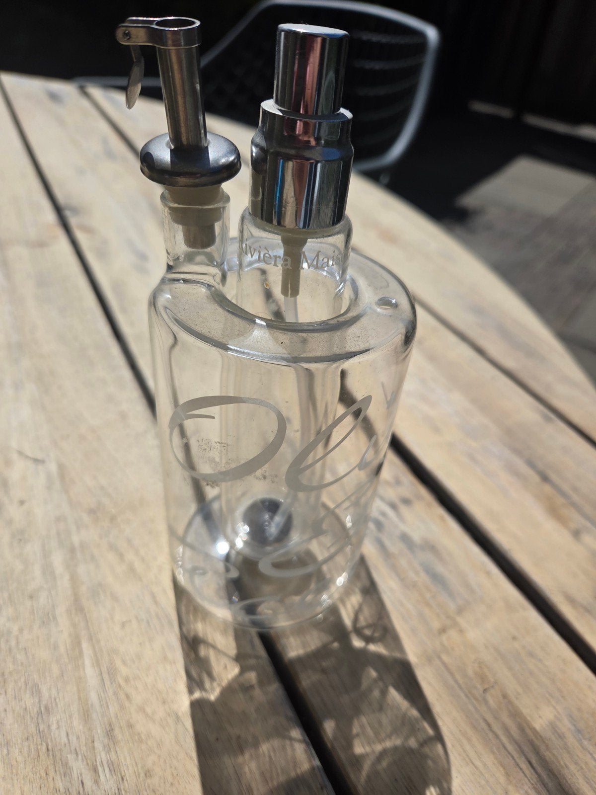 Riviera Maison Azijn Olie Fles Nieuw, Nieuw, Ophalen of Verzenden, Riviera Maison, Glas