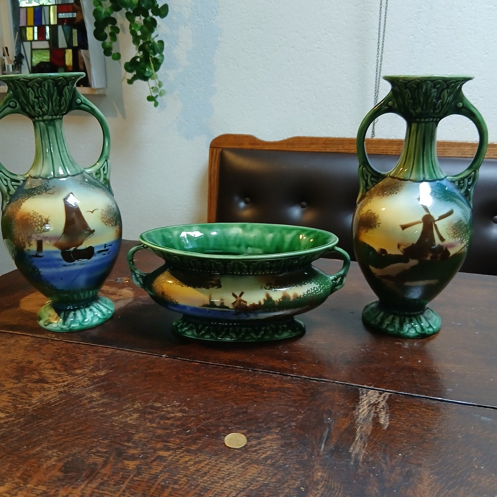 antiek 3dl kaststel Art nouveau, Ophalen