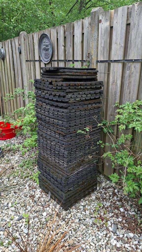 Rubberen tegels 45 stuks, 49x49 cm, Ophalen, Gebruikt, Rubber, 10 m² of meer