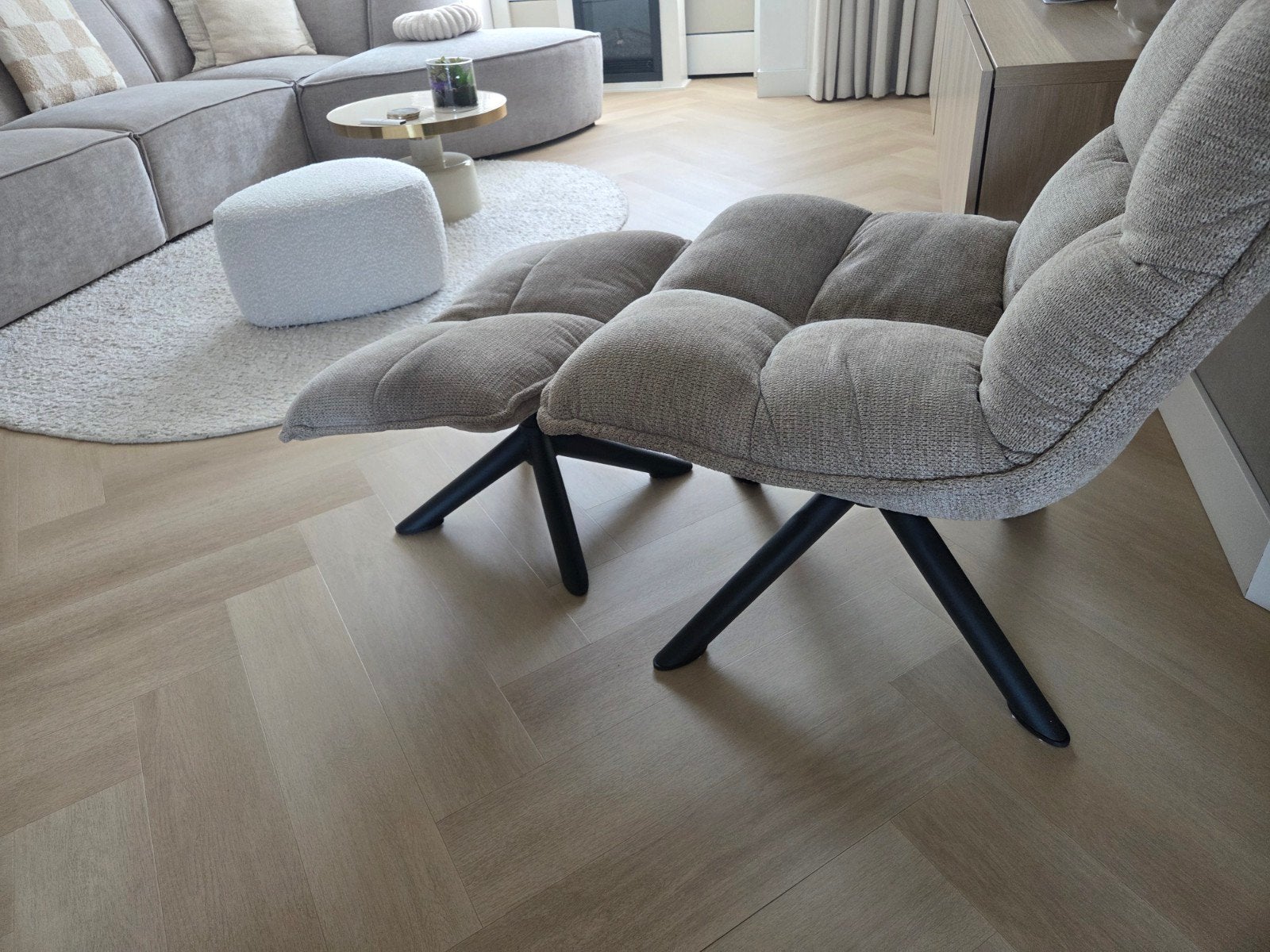 Comfortabele fauteuil Clayton leenbakker met voetenbank - Zo, Ophalen, Modern, Comfortabel, 75 tot 100 cm, Zo goed als nieuw