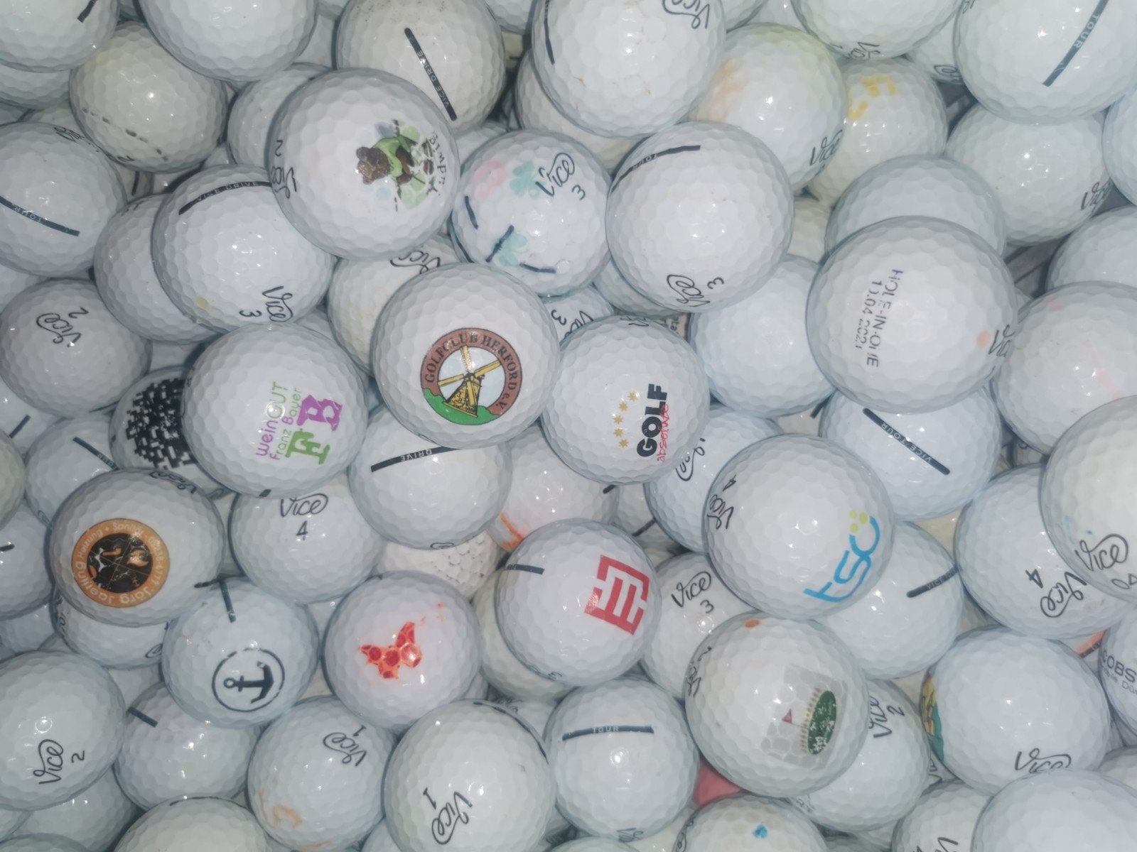 Vice golfballen mix 100 stuks, Ophalen of Verzenden, Nieuw, Kraal