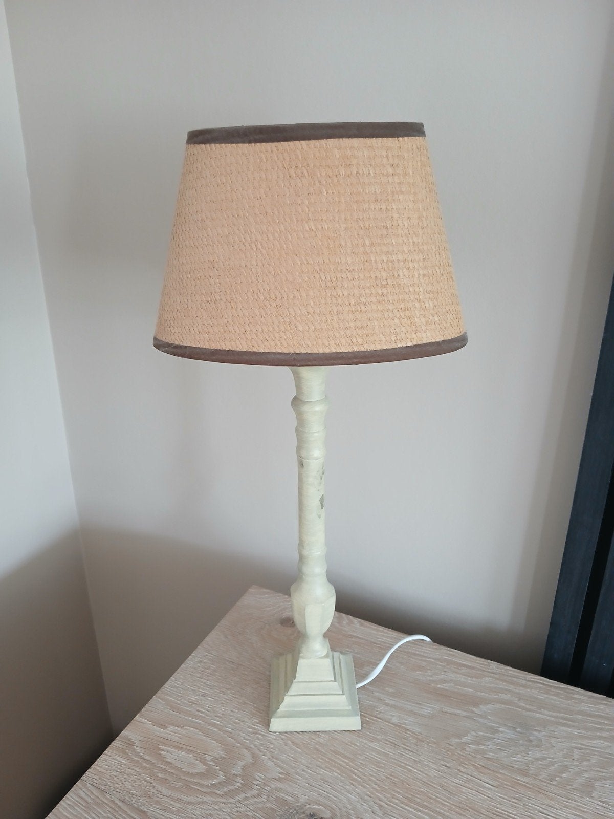 Schemerlampje, Huis en Inrichting, Beige, Ophalen of Verzenden, Zo goed als nieuw, 50 cm
