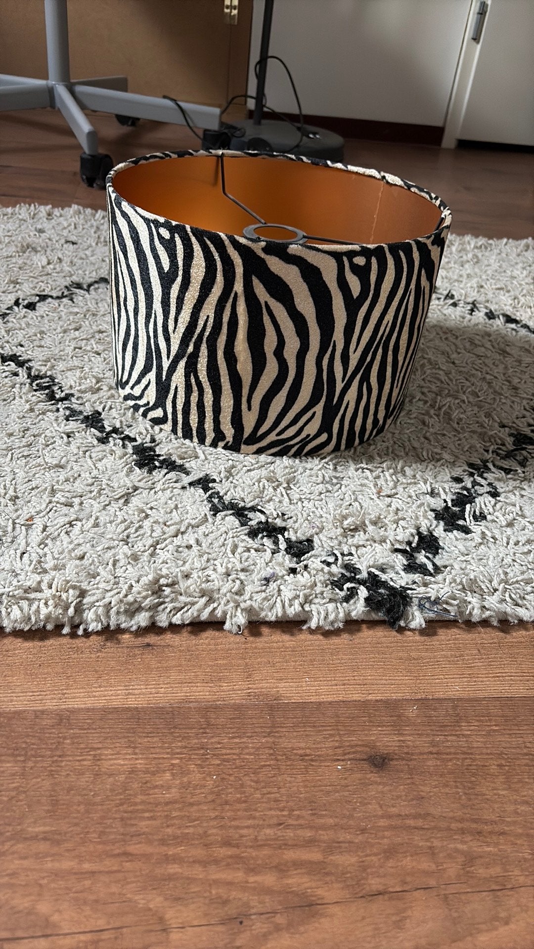 Lampenkap zebra print, Verzenden, Zo goed als nieuw, Rond