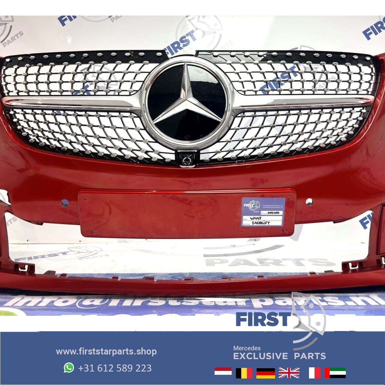 W447 BUMPER A4478856000 V KLASSE FACELIFT VOORBUMPER + DIAMO, Gebruikt, -, Voor, Ophalen of Verzenden