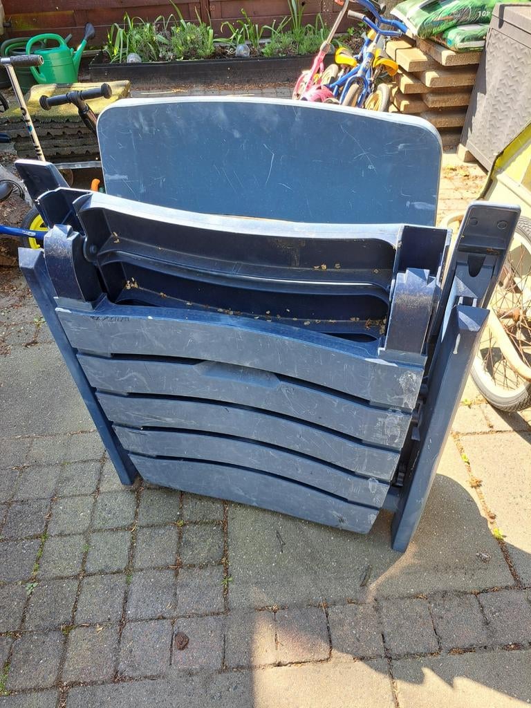 Gebruikte ligstoel met kussen, verstelbaar, Tuin en Terras, Ligbedden, Ophalen