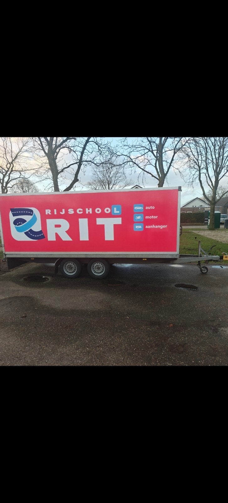 Hapert Aanhangwagen Gesloten Opbouw - Ideaal voor Rijschool, Auto diversen, Aanhangers en Bagagewagens, Ophalen, Gebruikt