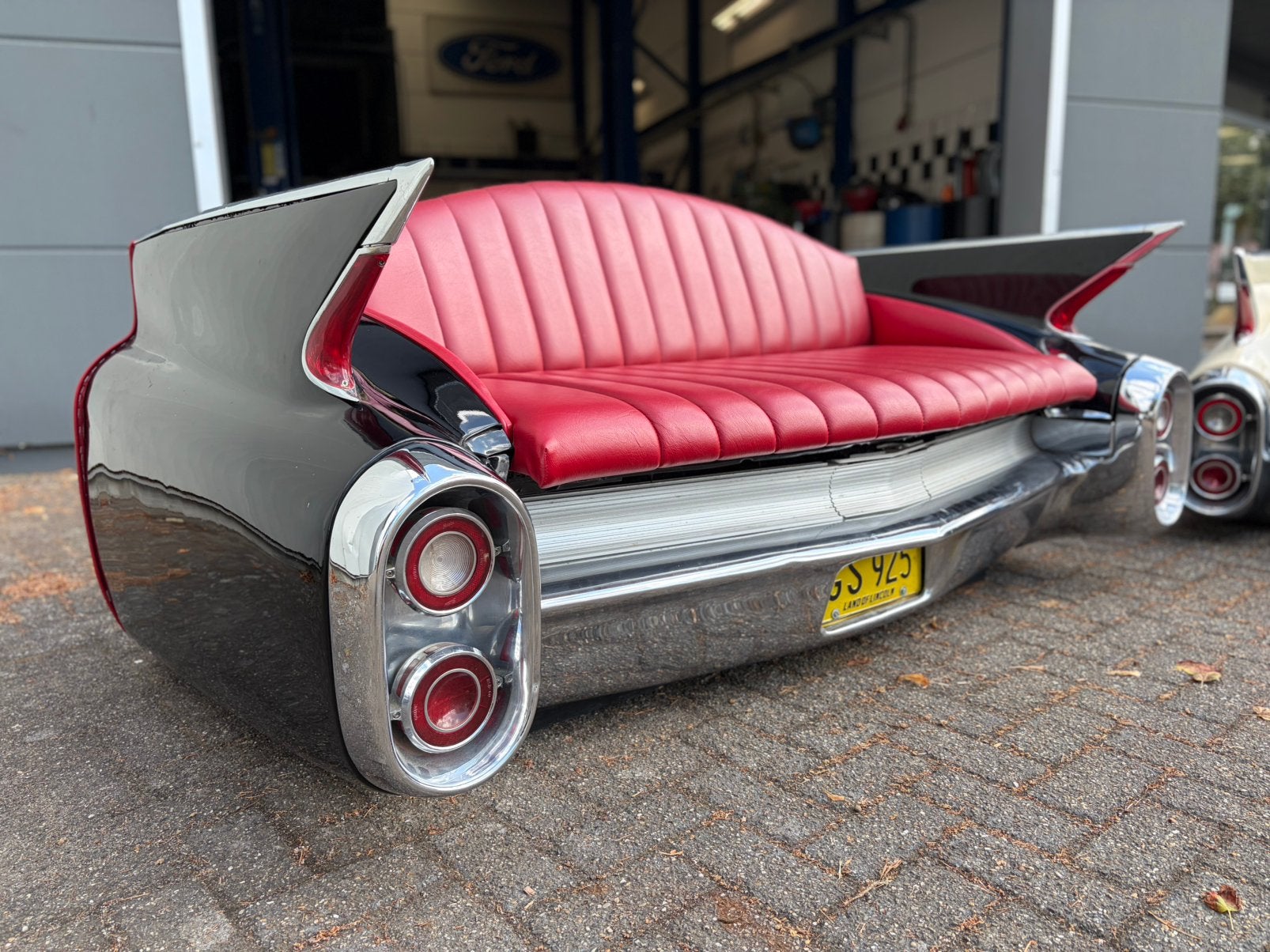 1960 Cadillac bank (origineel) - mancave, Verzamelen, Merken en Reclamevoorwerpen, Ophalen, Gebruikt, Reclamebord