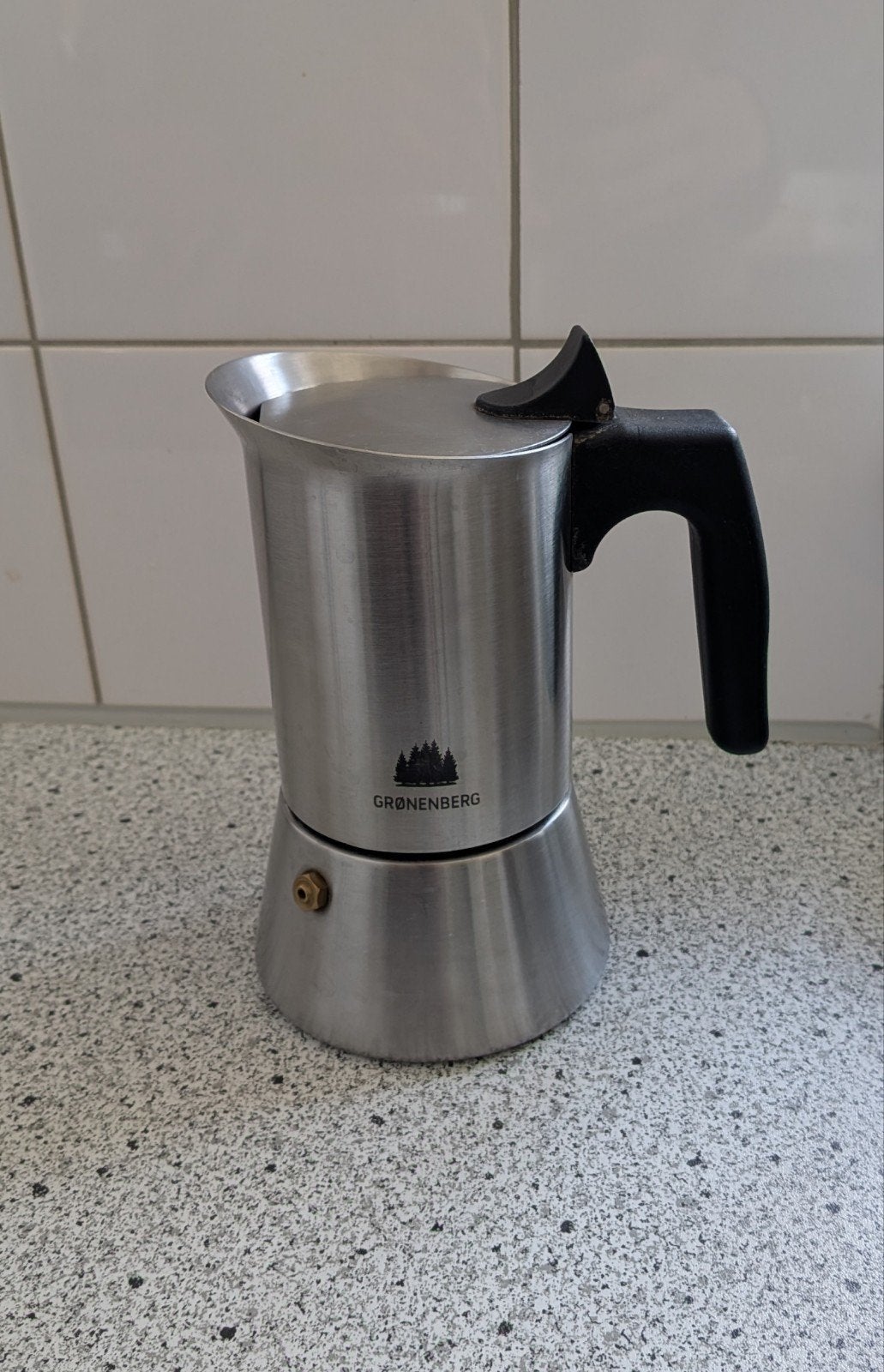 Grønenberg Mokapot - RVS - inductie, Witgoed en Apparatuur, Koffiezetapparaten, 2 tot 4 kopjes, Ophalen, Espresso apparaat, Gemalen koffie