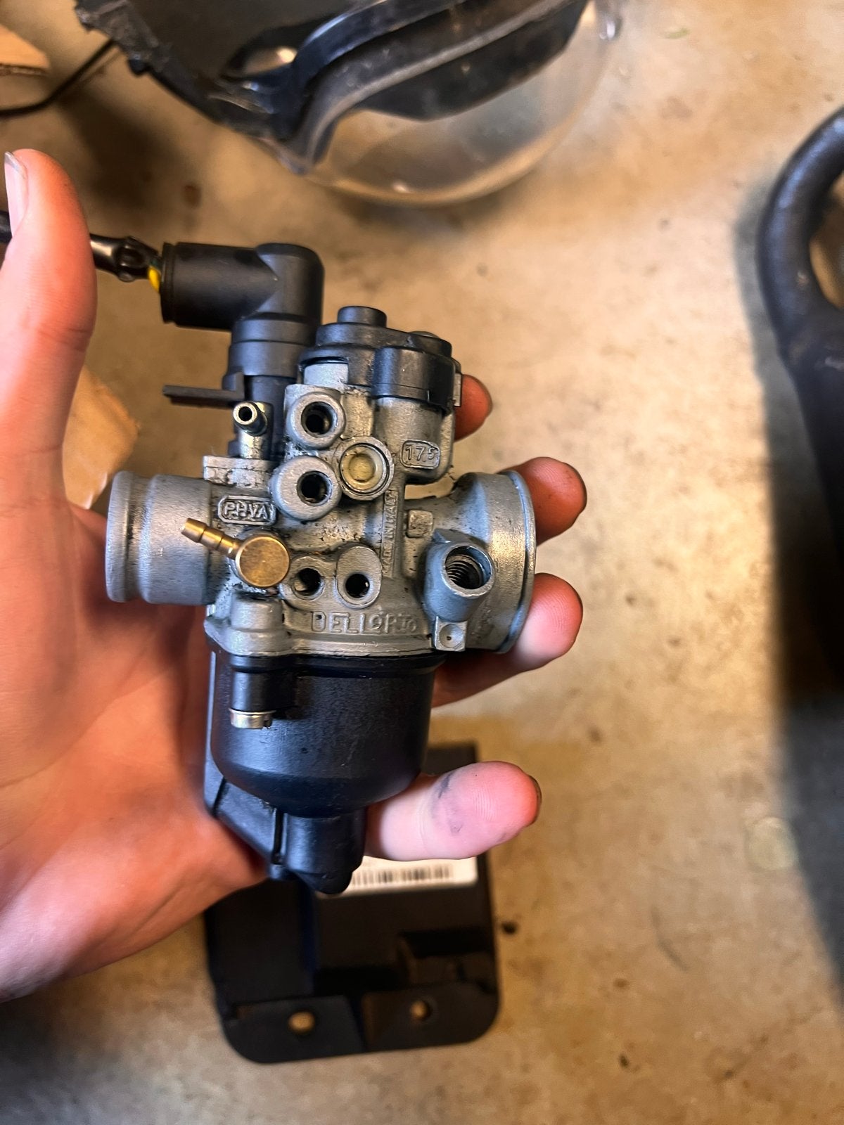 Piaggio Zip Carburateur 17,5mm Dellorto met E-choke, Ophalen of Verzenden, Gebruikt, Carburateur, Piaggio