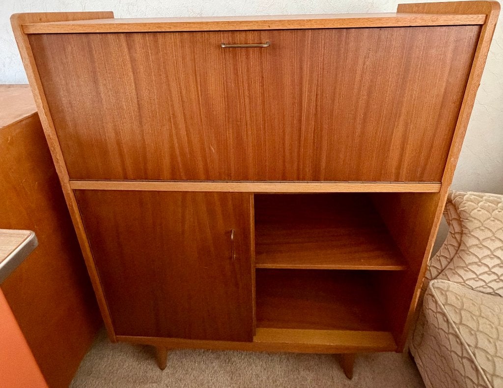 Originele secretaire jaren 60, Ophalen, Gebruikt, Retro