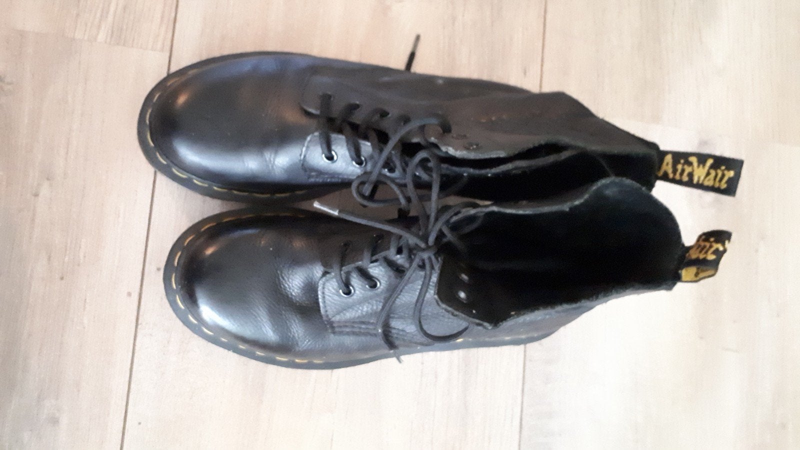 Dr. Martens 1460 Pascal Virginia Leer Laarzen Zwart, Kleding | Dames, Schoenen, Ophalen of Verzenden, Zo goed als nieuw, Zwart