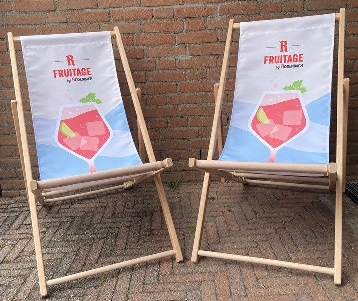 set van 2 strandstoelen van rodenbach nieuw, Tuin en Terras, Tuinstoelen, Ophalen, Nieuw, Hout, Verstelbaar