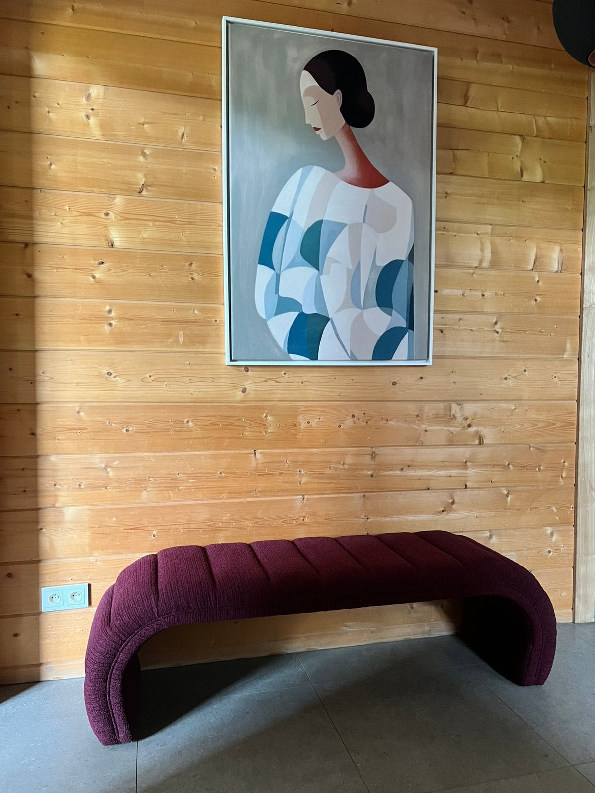 WOOOD eetkamerbankje/ halbankje ‘traffic’ Burgundy, Ophalen, Minder dan 75 cm, 150 tot 200 cm, Tweepersoons