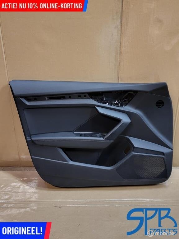 Deurpaneel Linksvoor Leder Audi S3 A3 8Y ZWARTE STIKSELS LED
