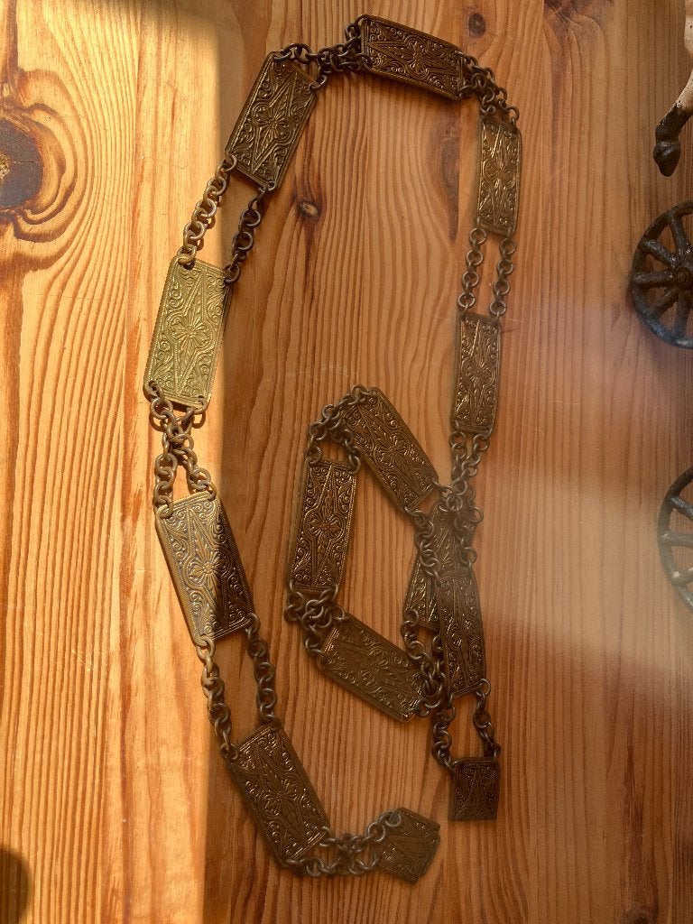 vintage hippie ceintuur/gordel, Ophalen of Verzenden, Gebruikt, Bruin, Overige materialen