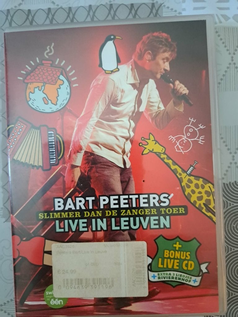 bart peeters live in leuven slimmer dan de zanger tour, Alle leeftijden, Ophalen of Verzenden, Zo goed als nieuw