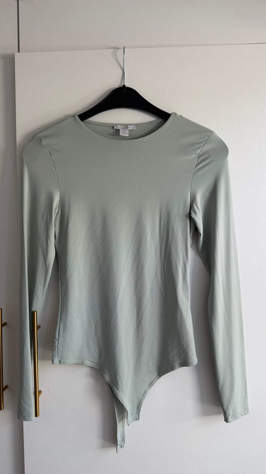 Lichtgroene bodysuit met lange mouwen - Amisu, Maat 38/40 (M), Ophalen of Verzenden, Zo goed als nieuw, Lange mouw