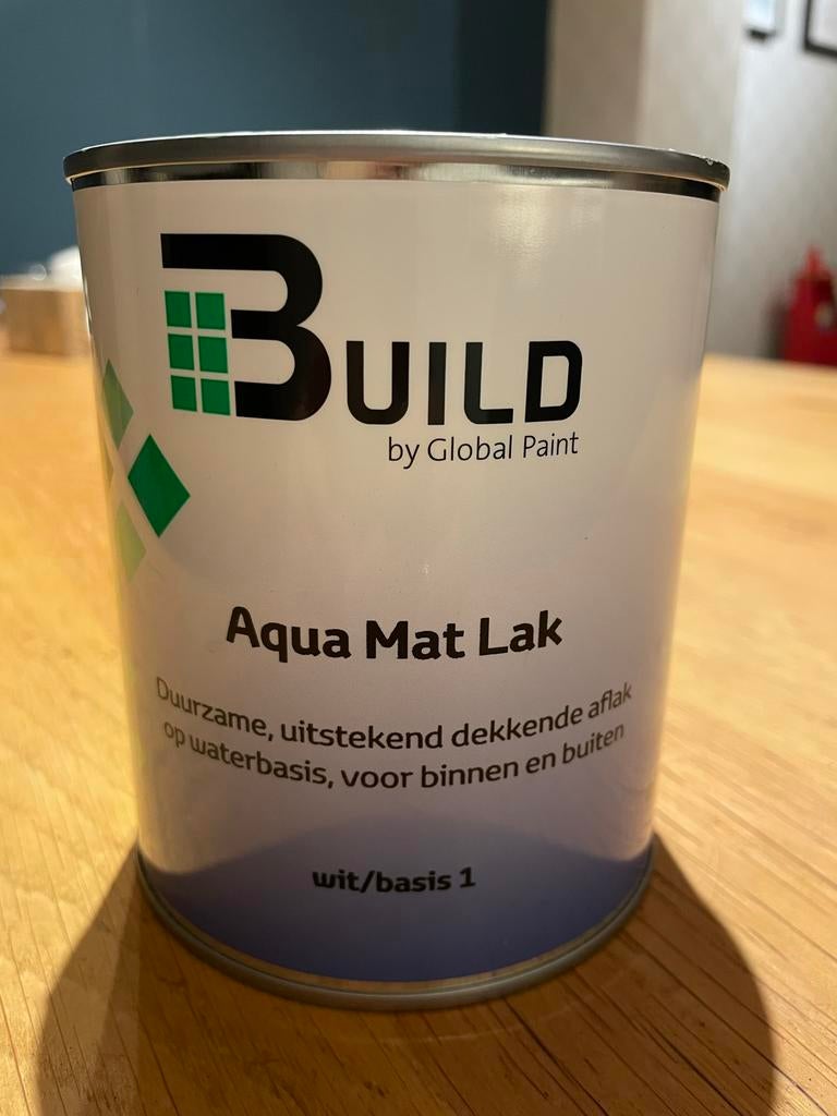 Verf Aqua Mat lak (nieuw), Ophalen, Minder dan 5 liter, Groen, Verf