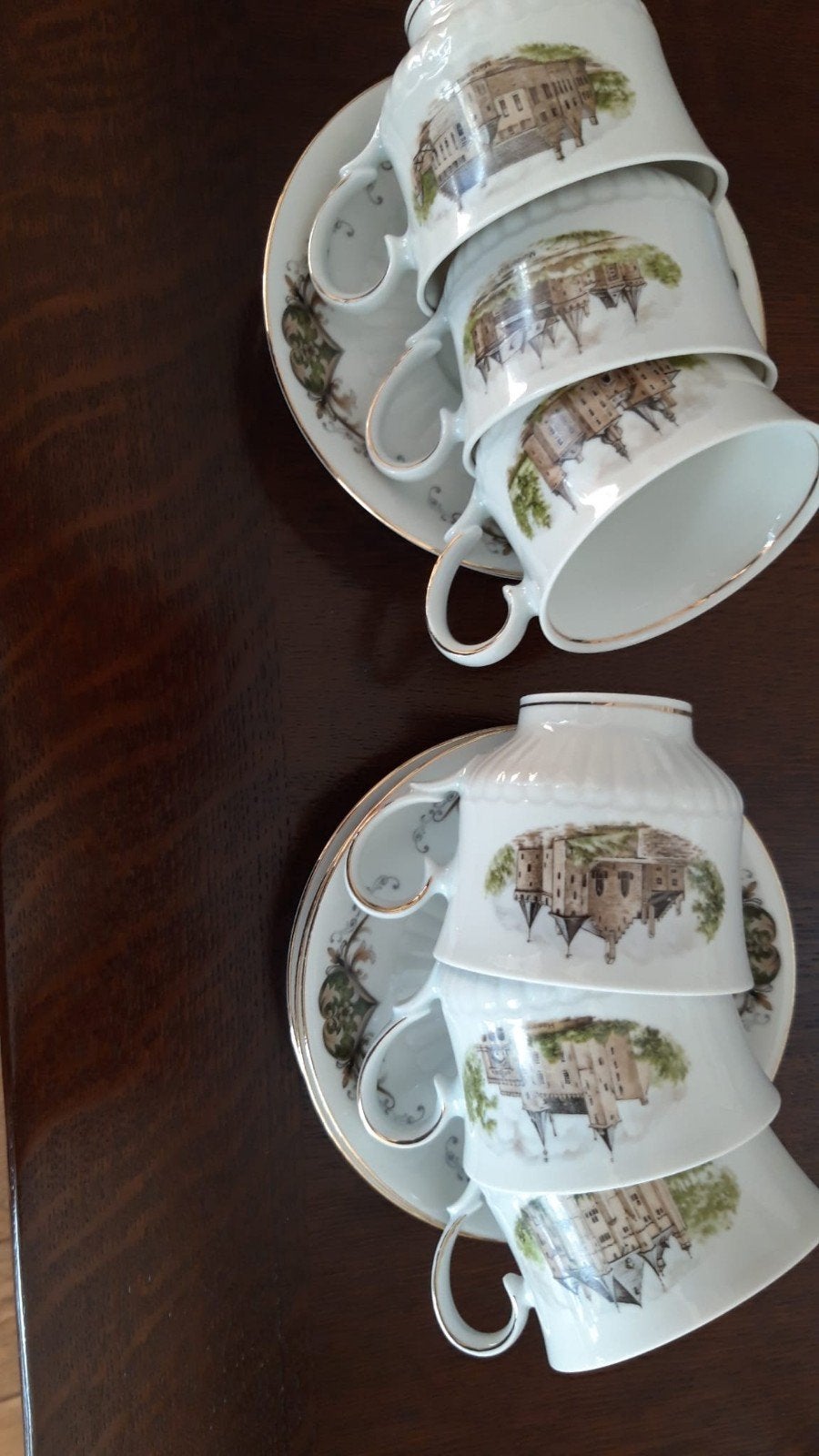 Set van 6 Original Dutch Castles kopjes en schotels, Antiek en Kunst, Ophalen of Verzenden