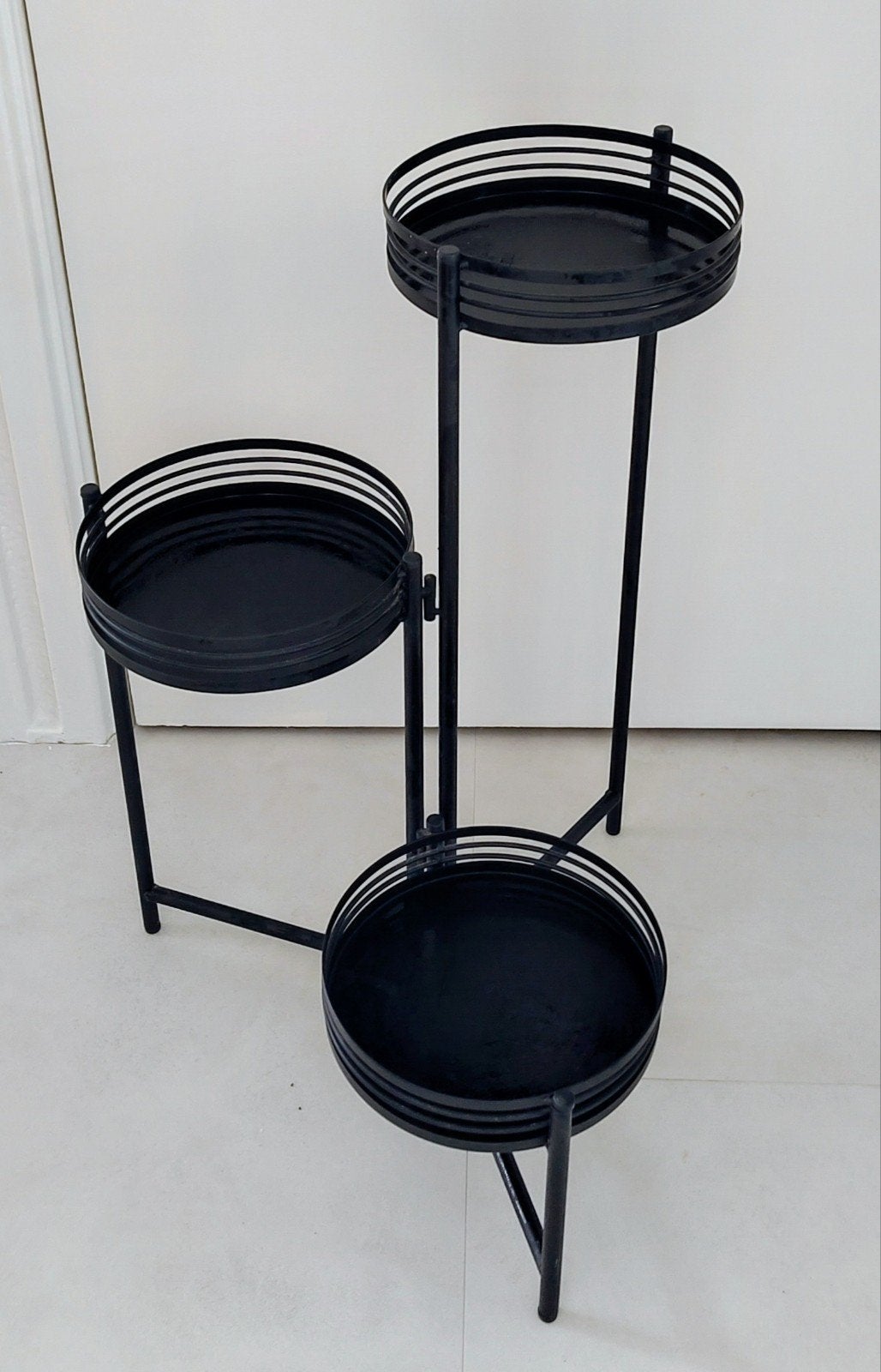 Mica planten etagiere/bijzettafel, Ophalen, Minder dan 55 cm, Metaal of Aluminium, Rond