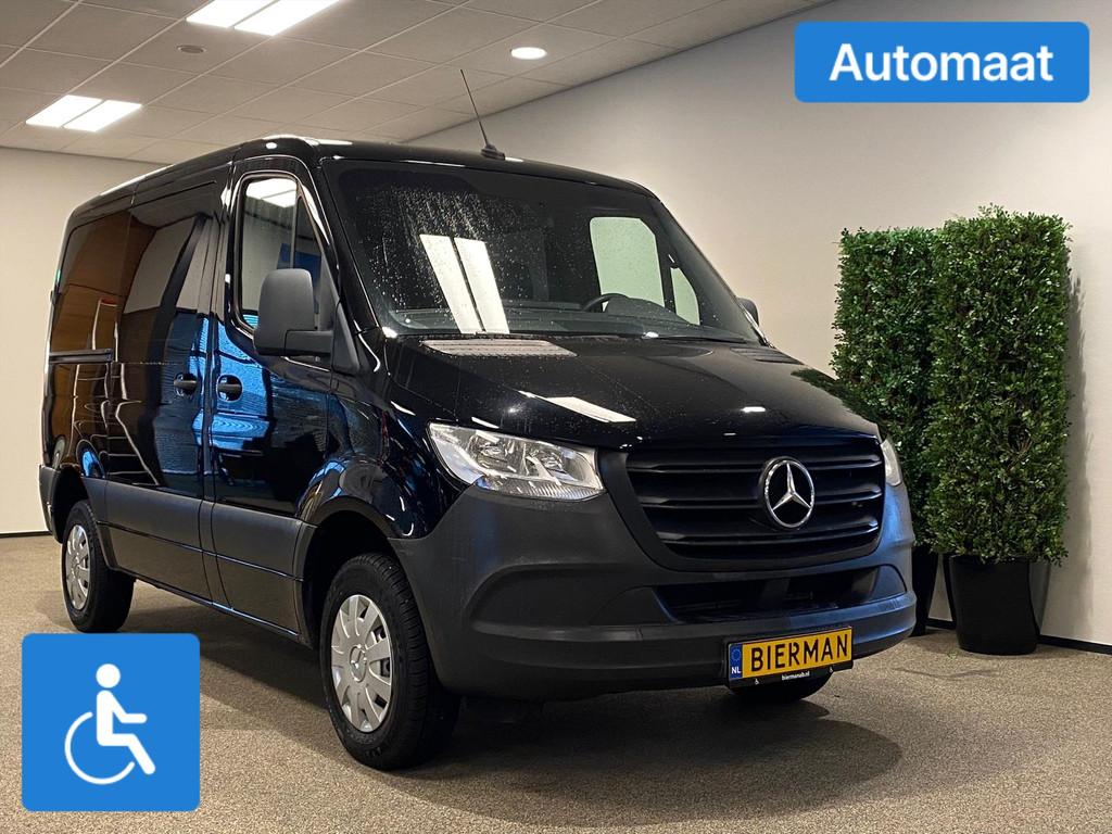 Mercedes Sprinter L1H1 Rolstoelbus Automaat Rolstoel voorin, Auto's, Bestelauto's, 12 maanden, Stof, Gebruikt, Zwart