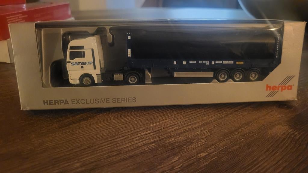 HERPA - SAMSKIP, Ophalen of Verzenden, Zo goed als nieuw, Bus of Vrachtwagen, Herpa