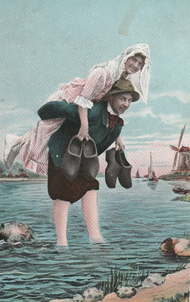 grt IJlst op fantasiekaart 1903, Ophalen of Verzenden, Voor 1920, Gelopen, Friesland