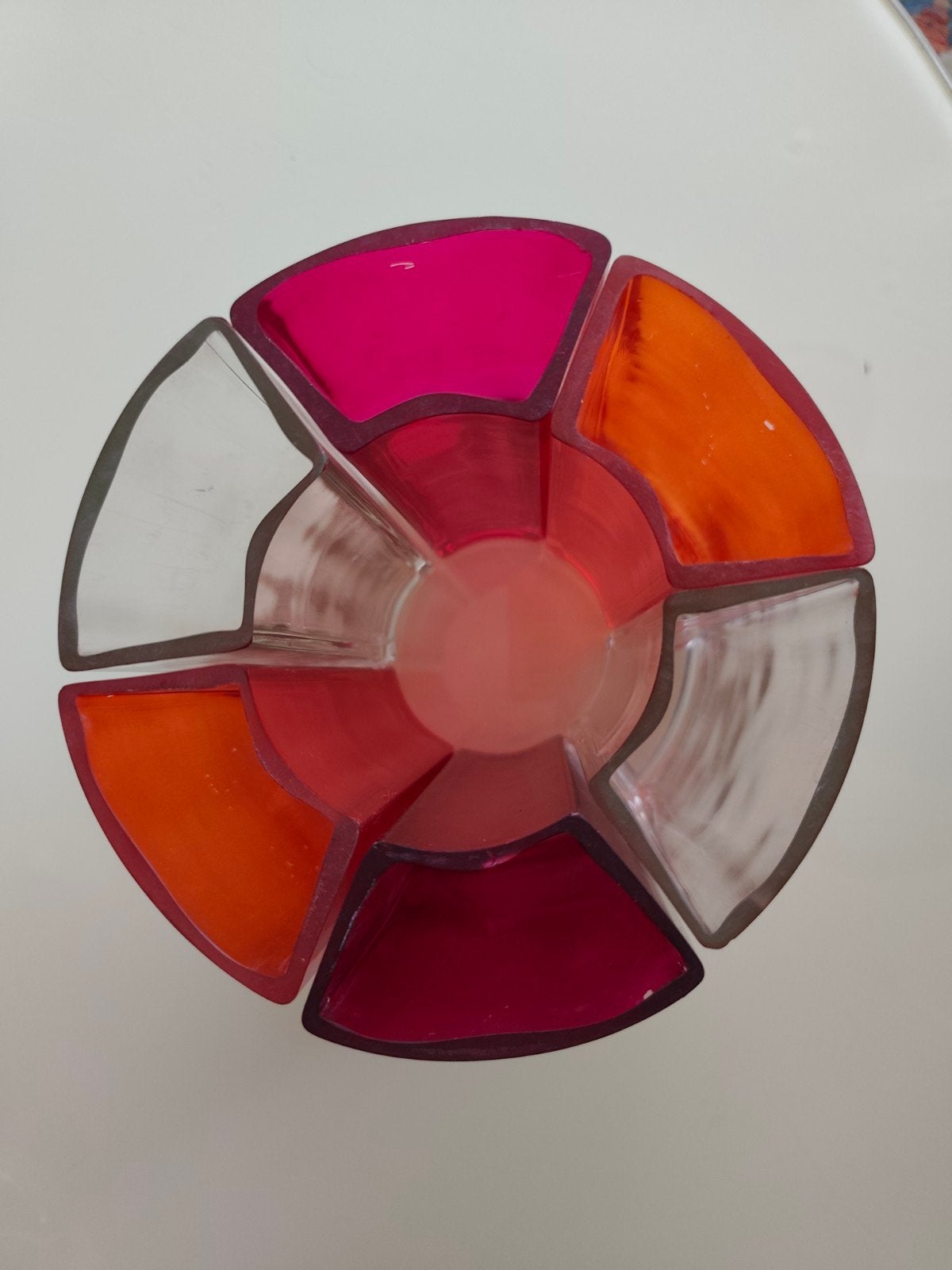 Per Ivar Ledang voor Ikea 7x multicolor modulair vaasje, Gebruikt, Meerkleurig, Ophalen of Verzenden, Glas
