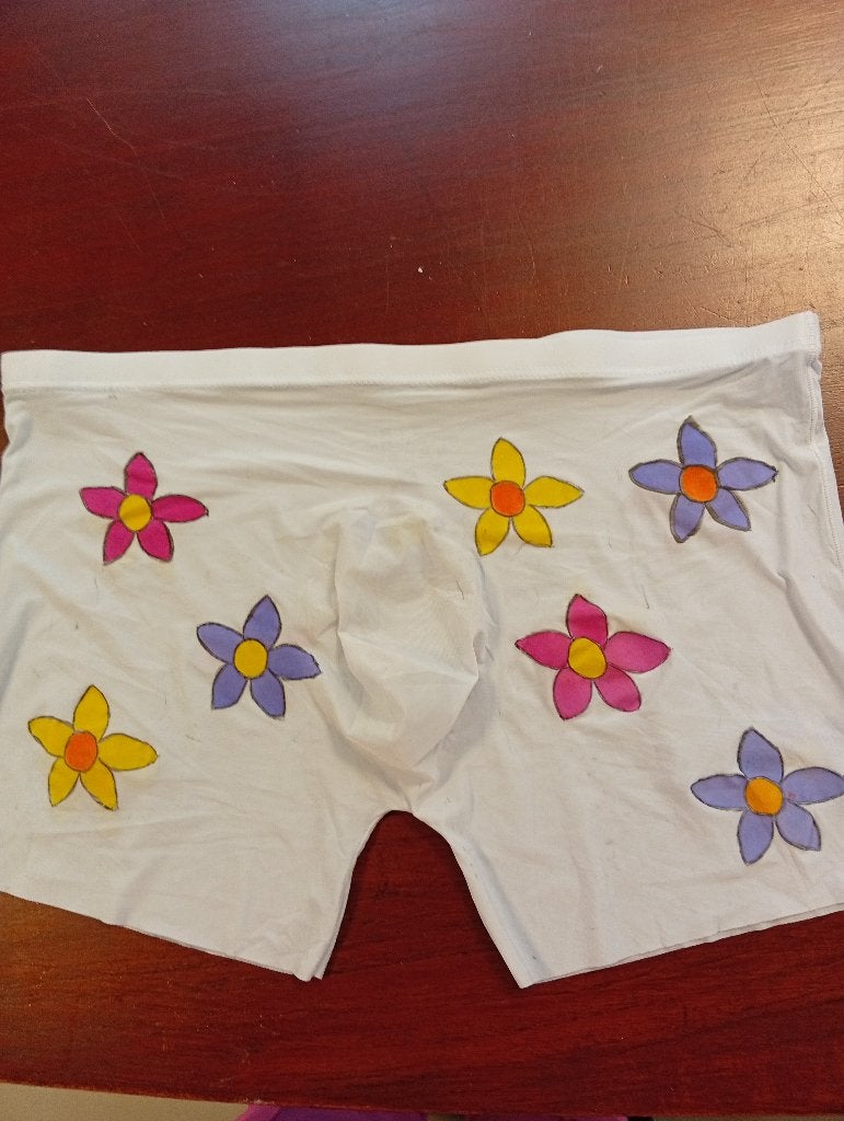 Zelfbeschilderde heren boxershort met gele bloemen xxl, Kleding | Heren, Ondergoed, Ophalen of Verzenden, Wit, Boxer