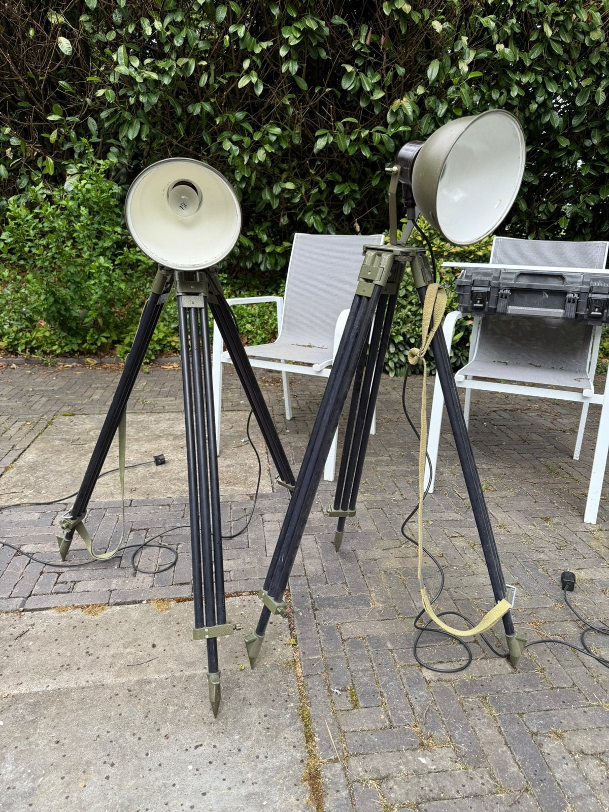 Vintage Lampen op statief, Huis en Inrichting, Lampen | Vloerlampen, Ophalen, 100 tot 150 cm, E27 (groot), Zo goed als nieuw