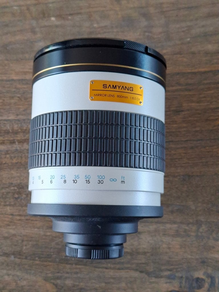 Samyang 800mm Mirror f/8.0 T-Mount, 800 mm, Samyang, Telelens, Beschermhoes/tas