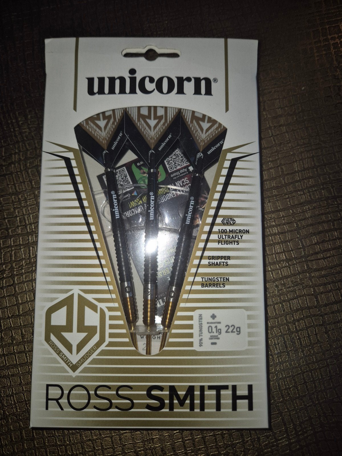Unicorn ross smith darts two tone 22 gram, Ophalen of Verzenden, Zo goed als nieuw, Pijlen