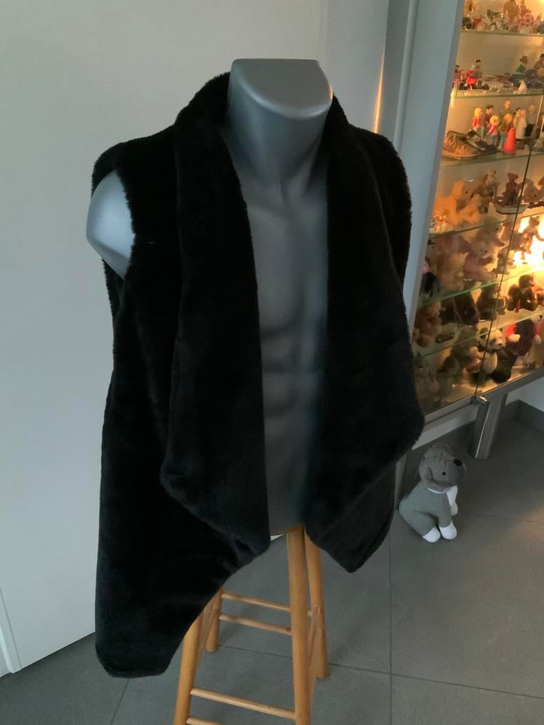 Mooie bodywarmer van Teddy stof, Kleding | Dames, Ophalen of Verzenden, Zo goed als nieuw, Maat 38/40 (M), Zwart