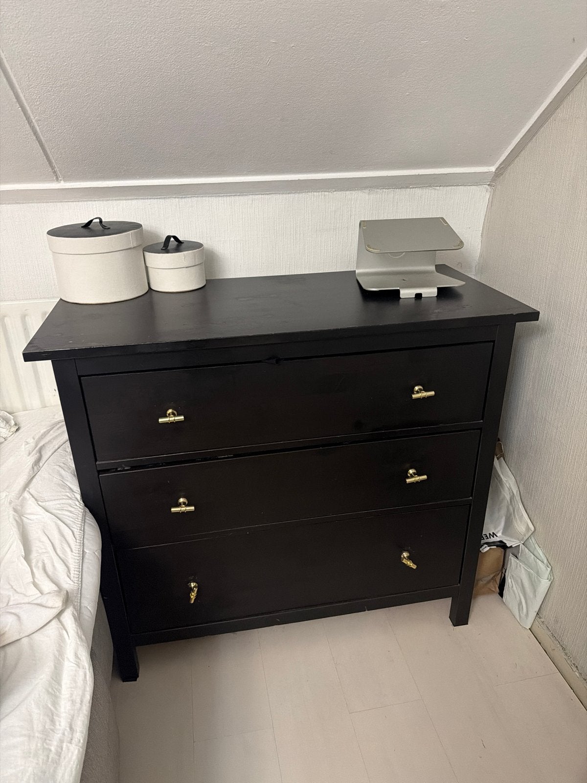 Ikea ladekast zwart, Ophalen, Gebruikt, 50 tot 100 cm, 3 of 4 laden