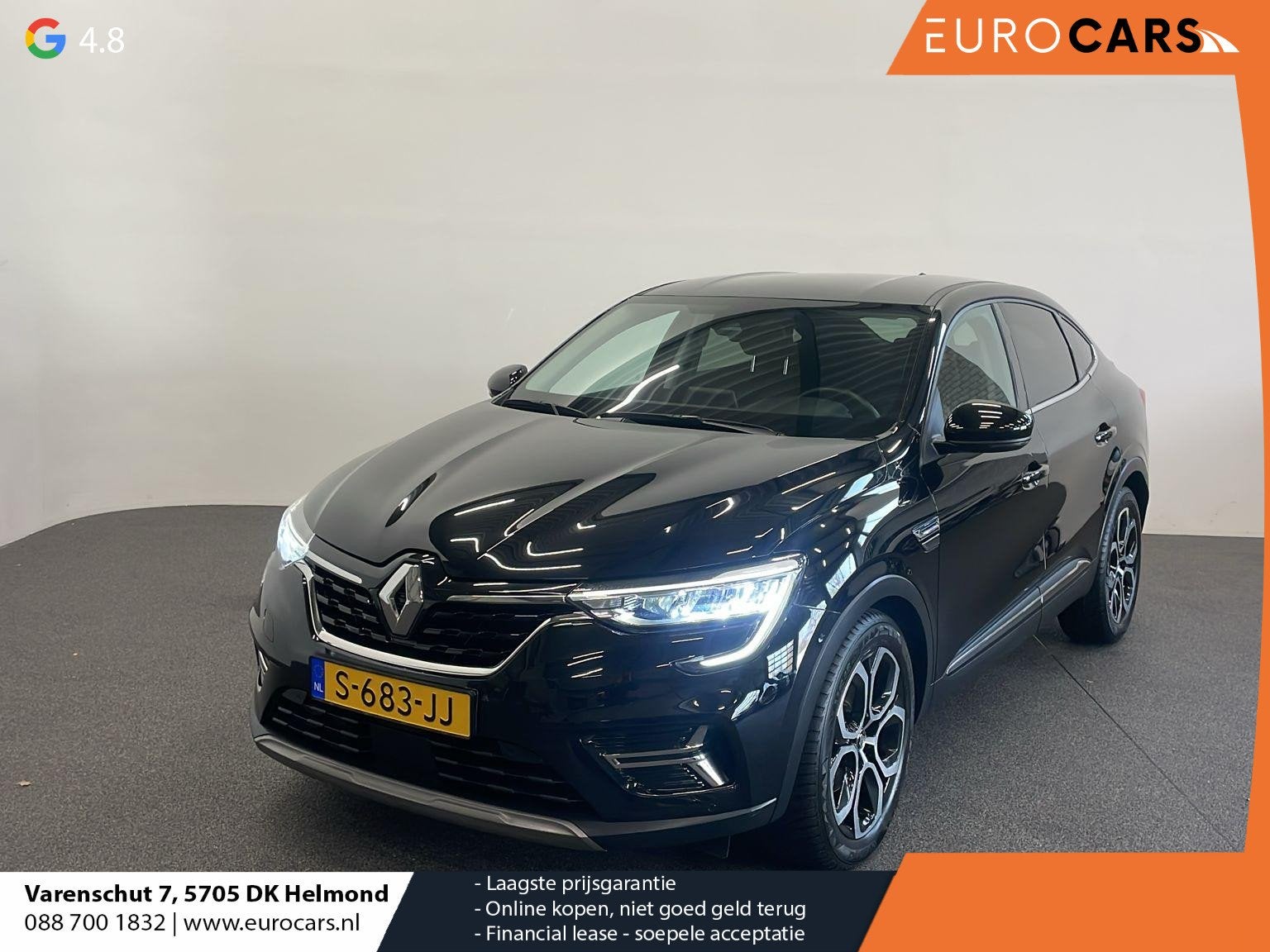 Renault Arkana 1.6 E-Tech Hybrid 145pk Techno DEMO! Airco EC, Auto's, Arkana, Gebruikt, 4 cilinders, Leder en Stof