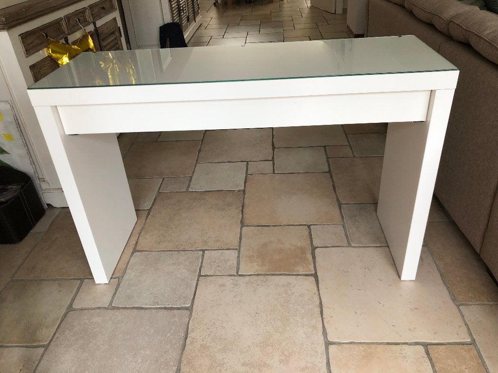Malm toilettafel / make up tafel/ gangtafel/ wandtafel, Ophalen, Gebruikt, 120 cm, IKEA