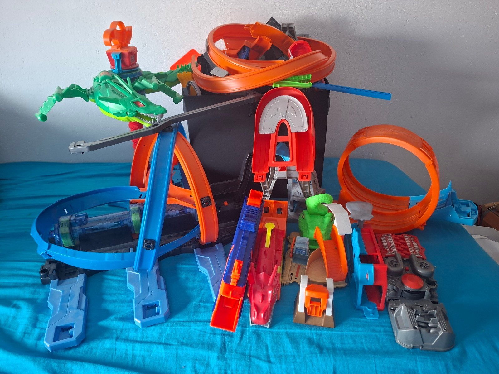 Grote partij Hot Wheels banen en auto's, Ophalen, Gebruikt