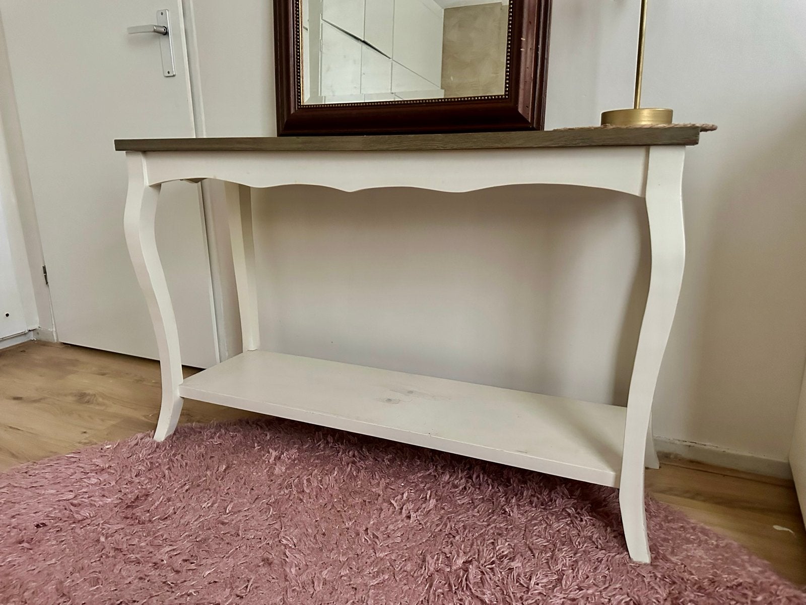 Landelijke sidetable wit hout dressoir, Huis en Inrichting, Ophalen, Gebruikt, Overige houtsoorten, 25 tot 50 cm