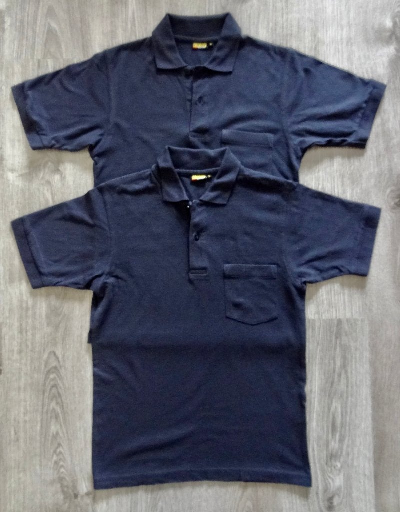 Twee donker blauwe heren polo t-shirt Blåkläder maat S, Ophalen of Verzenden, Zo goed als nieuw, Maat 46 (S) of kleiner, Blauw