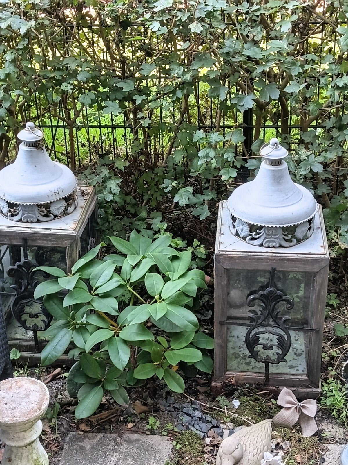 Set van 2 decoratieve lantaarns voor buiten, Antiek en Kunst, Ophalen of Verzenden