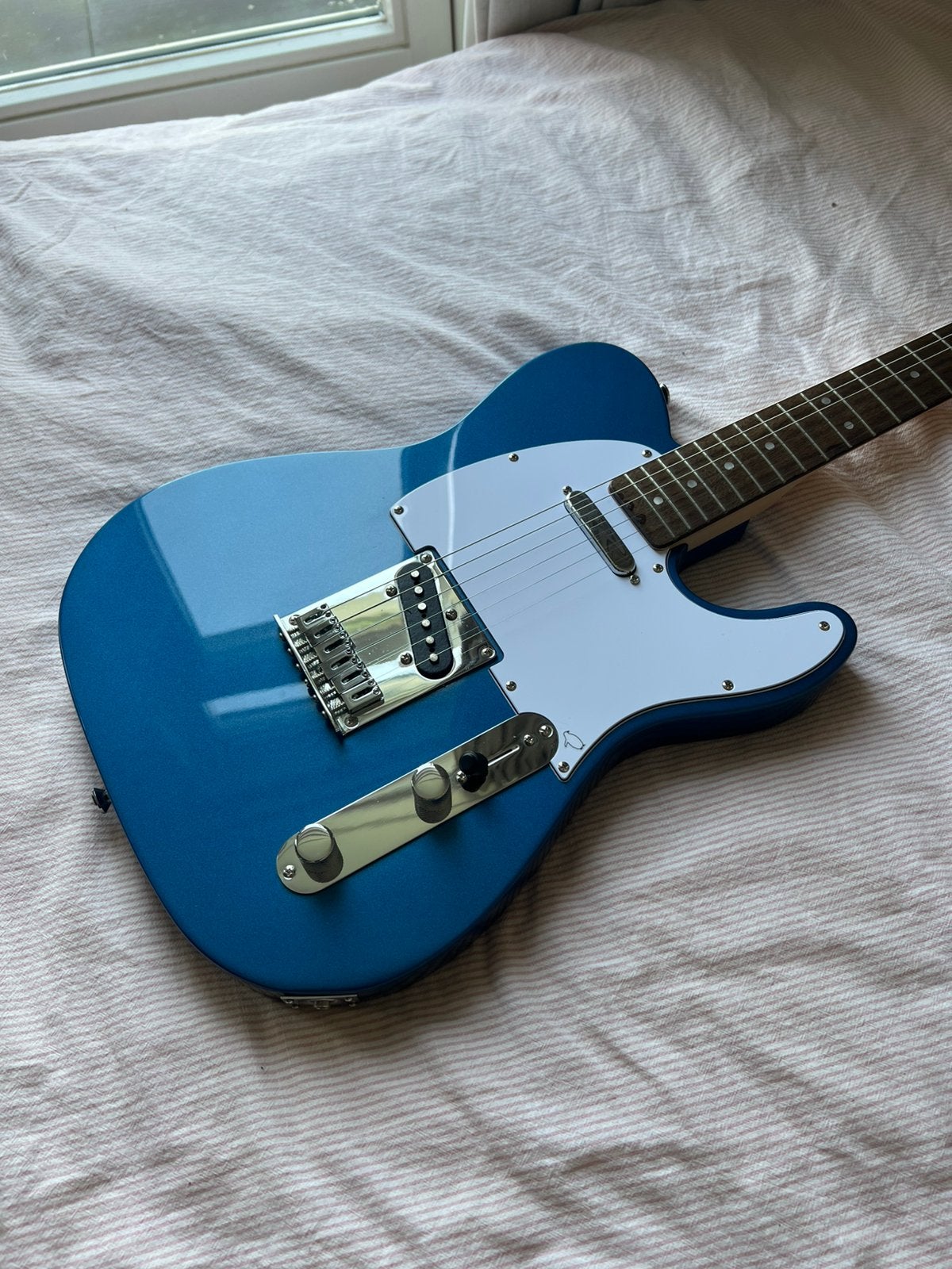 Fender Squier Affinity Series Telecaster Lake Placid Blue, Ophalen, Zo goed als nieuw, Solid body, Fender