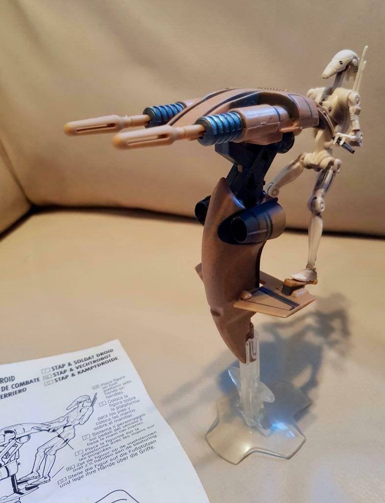 Star Wars aktie figuur battle droid met stap en standaard, Ophalen of Verzenden, Zo goed als nieuw, Actiefiguurtje