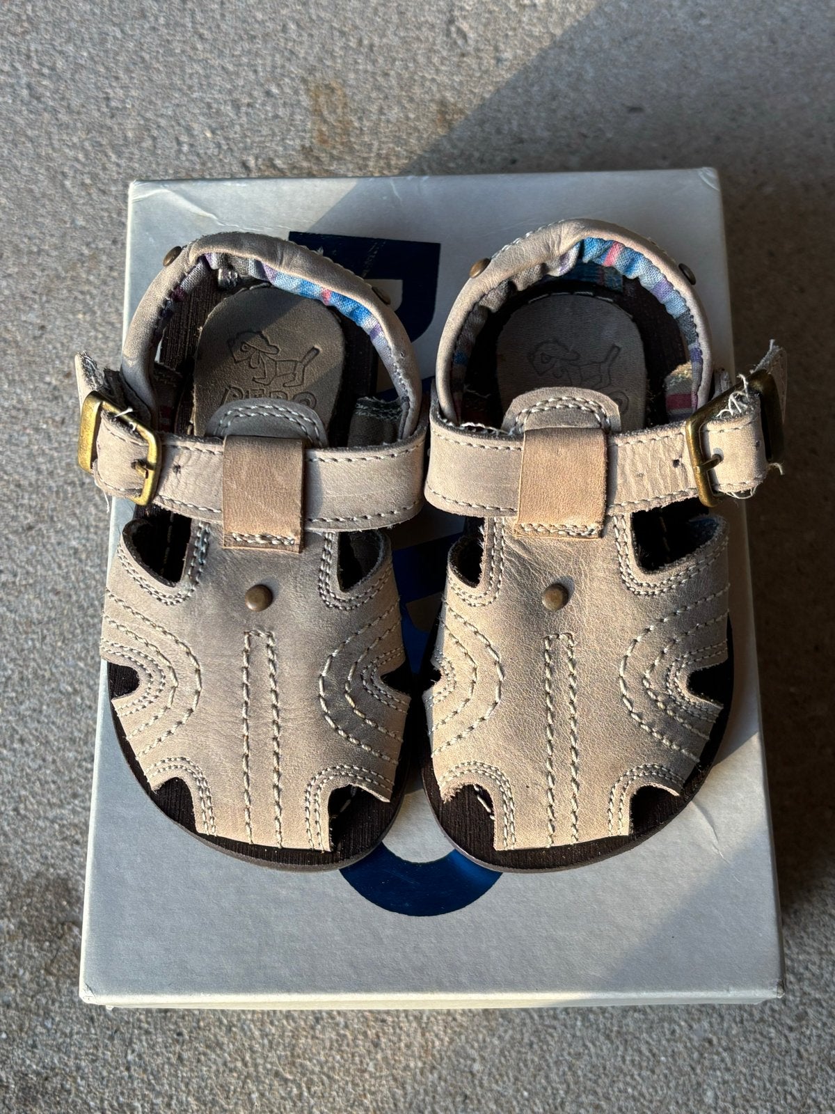 Nieuwe leren kinder sandalen Pepo maat 25, Jongen of Meisje, Overige typen, Ophalen of Verzenden, Zo goed als nieuw