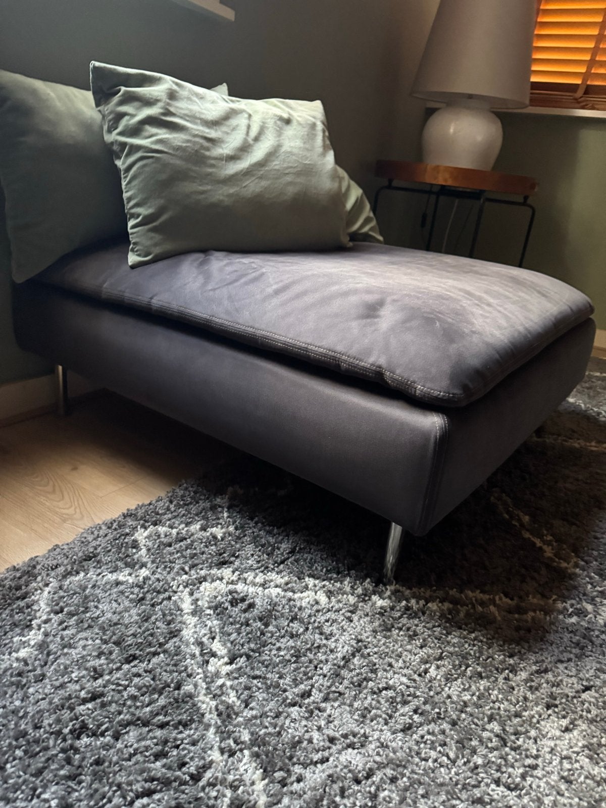 Gratis Ikea Söderhamn Chaise longue donkergrijs, Huis en Inrichting, Ophalen, Gebruikt, Vierkant, 75 tot 100 cm