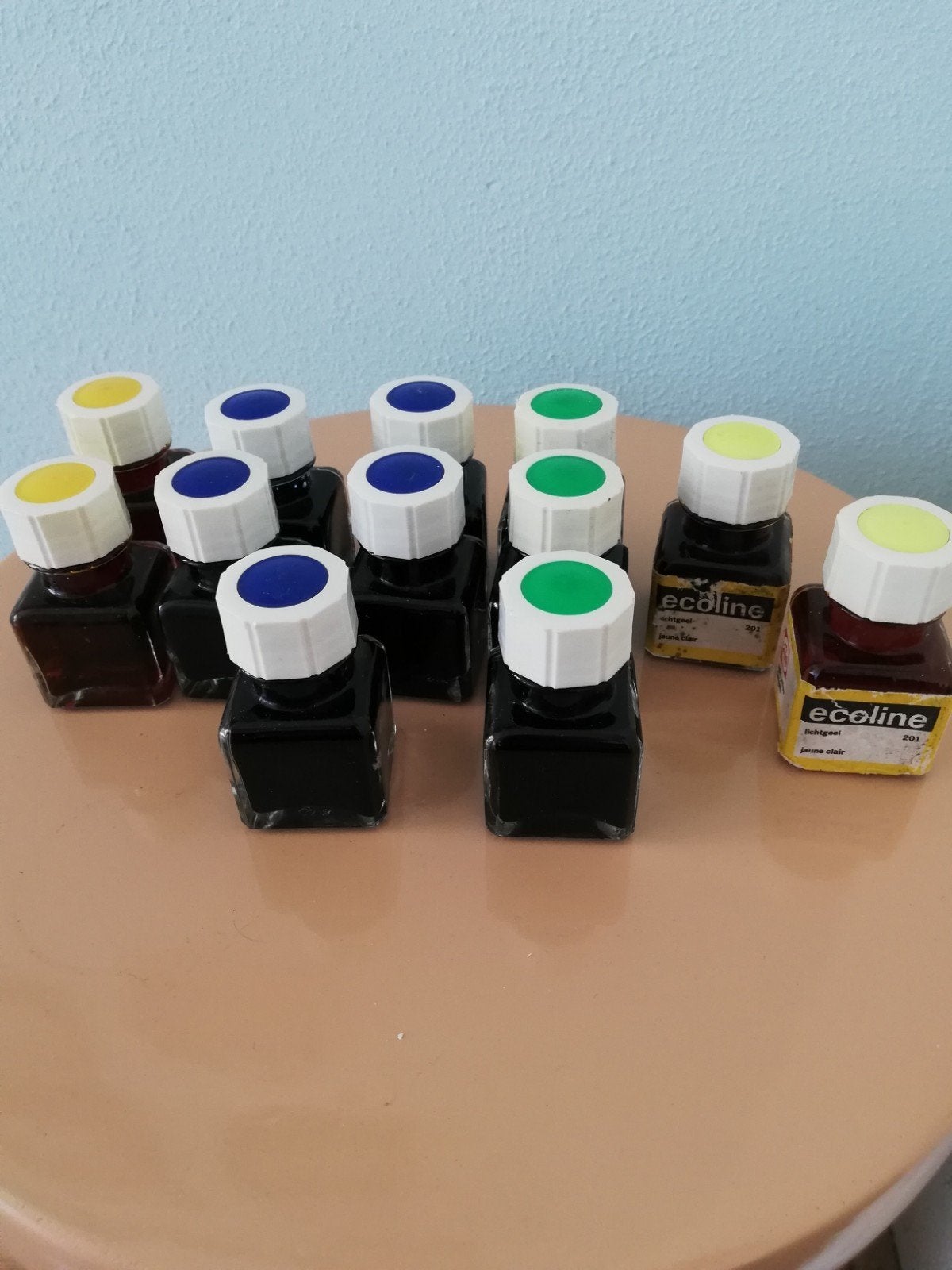 Ecoline Talens - 4 kleuren - 12 flesjes, Ophalen of Verzenden, Nieuw, Overige typen, Overige merken