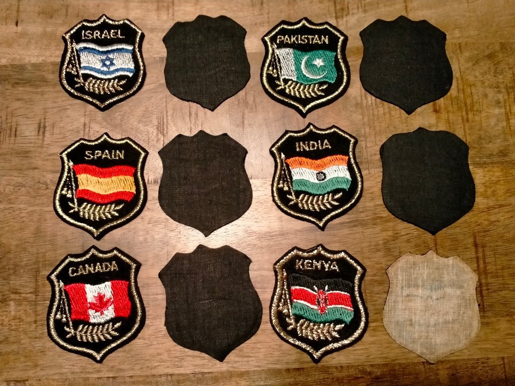 Israel Spanje Canada Kenia landen vlag patch embleem, Ophalen of Verzenden, Nieuw