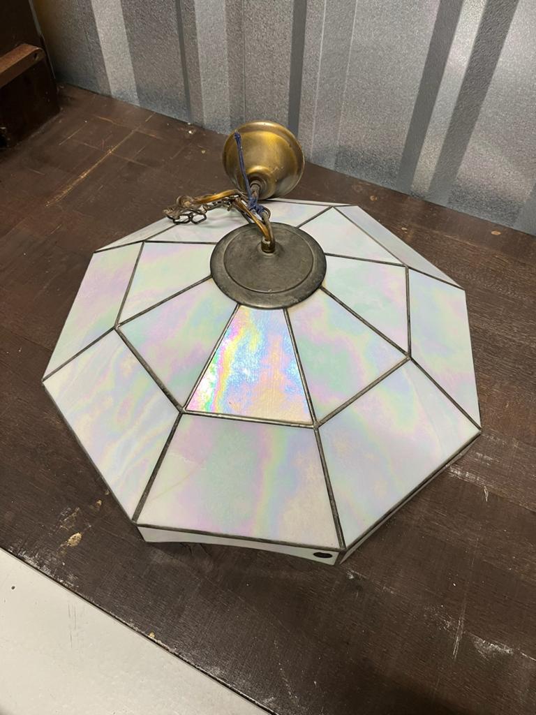 Tiffany plafondlamp Foka - parelmoer met lichte schade, Ophalen